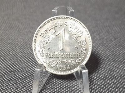 Münze Drittes Reich 1934 F 1 Reichsmark Stuttgart Erhaltung!