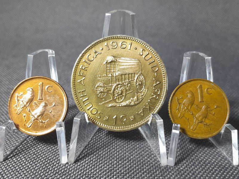 Münzen Set Südafrika 1961 1967 1 Cent Suid South Erhaltung!