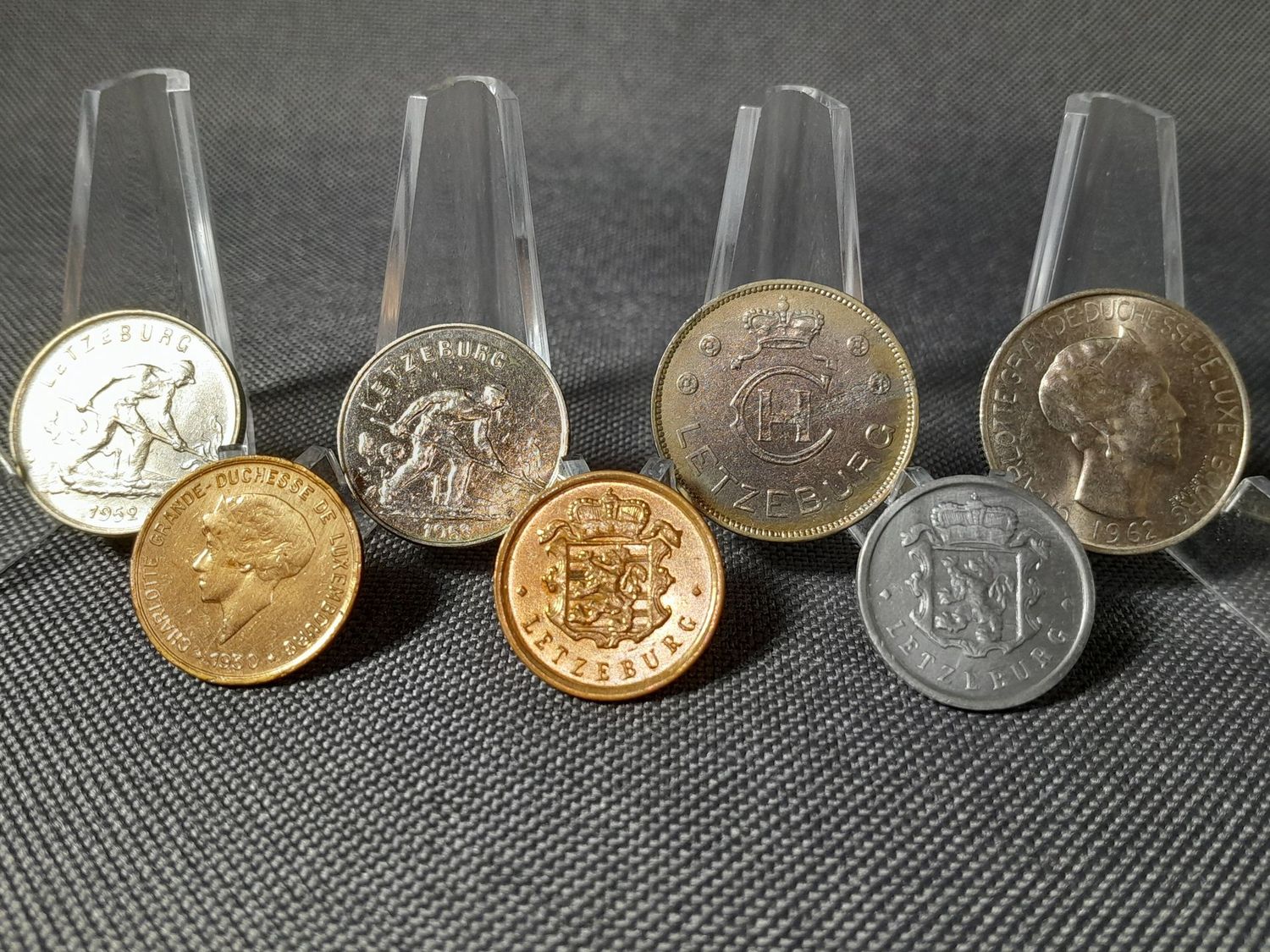 Münzen Set Luxemburg 1930 - 1962 5 25 Centimes 1 5 Francs Großherzögin Charlotte Erhaltung