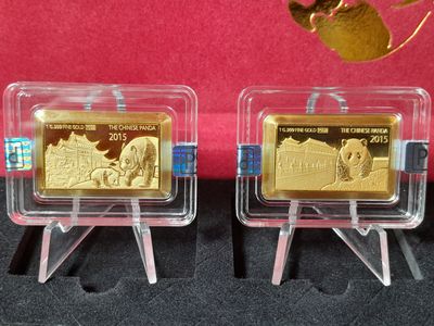 Goldmünzen Set Fidschi Fiji 2015 5 Dollar Panda Collection Premium Size Goldbarren Münzbarren
