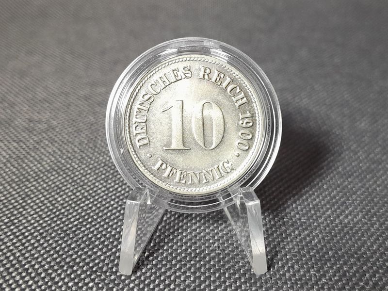 Münze 1900 D Deutsches Kaiserreich 10 Pfennig Fehlprägung Erhaltung!!