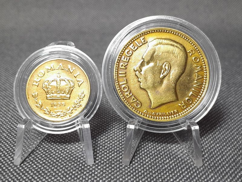 Münzen Set Rumänien 1930 1938 1 20 Leu Lei Karl Carol II. Königreich Patina Erhaltung!
