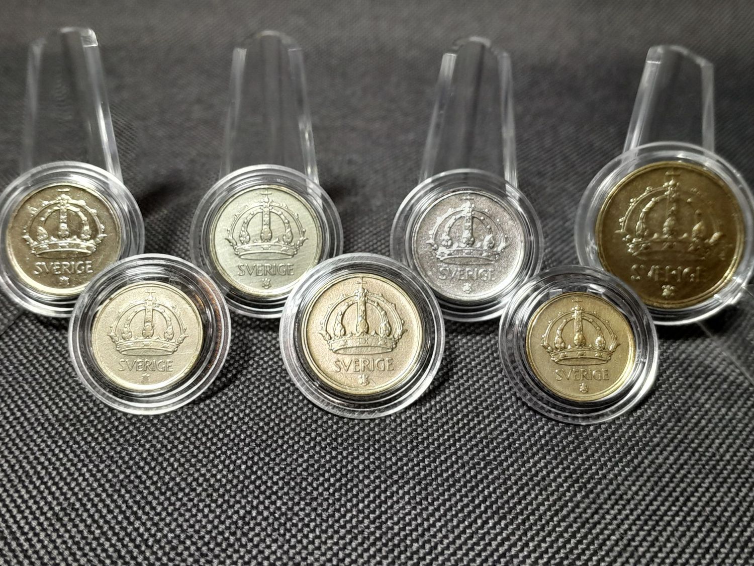 Silbermünzen Set 1944 - 1950 Schweden 10 25 50 Öre Sverige König Gustav V. Krone Erhaltung
