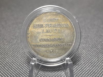 Silbermedaille Deutsches Kaiserreich 1900 Schulprämie Gymnasium Stuttgart Cannstatt Seltene Variante Patina Silbermedaille Deutsches Kaiserreich 1900 Schulprämie Gymnasium Stuttgart Cannstatt Seltene Variante Patina