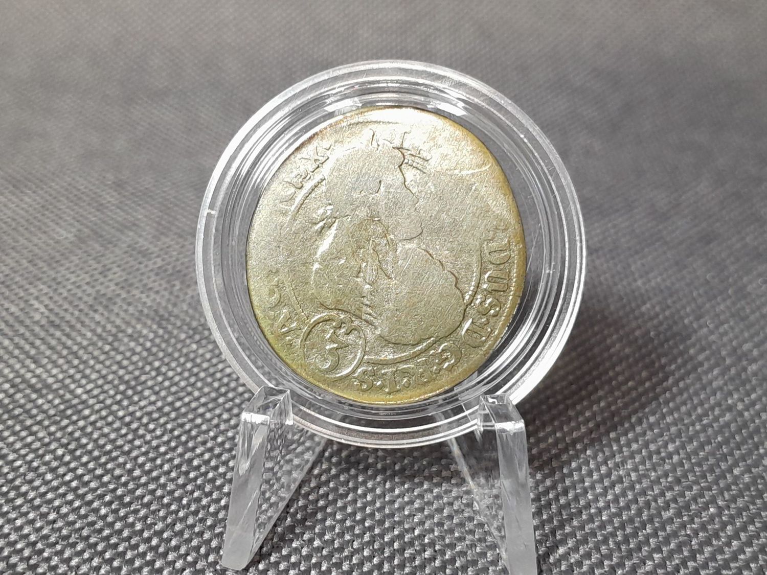 Silbermünze Schlesien 1700 3 Kreuzer Polen Österreich FN Oppeln Opole König Leopold I.