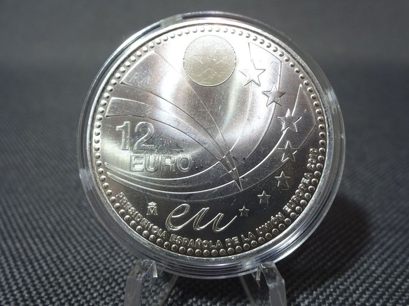 Silbermünze Spanien 2010 12 Euro Spanische EU-Ratspräsidentschaft