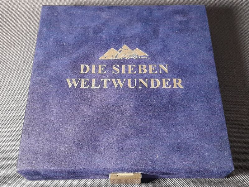 Goldmünzen Set Niger 2014 100 Francs Gizeh Pyramide Chichen Itza Leuchtturm Pharos Weltwunder PP Proof