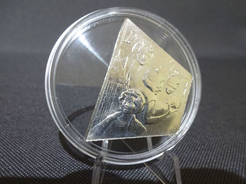 Silberplakette 2014 Beatrix Niederlande Thronwechsel Silbermedaille