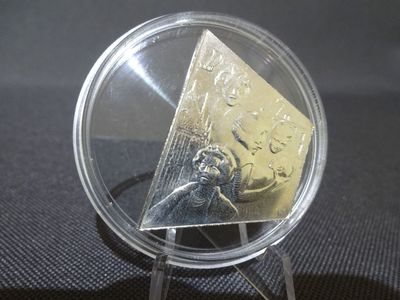 Silberplakette 2014 Beatrix Niederlande Thronwechsel Silbermedaille