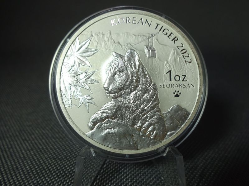 Silbermünze Südkorea 2022 1 Clay Baby Tiger 1 Oz Unze Silbermünze Südkorea 2022 1 Clay Baby Tiger 1 Oz Unze