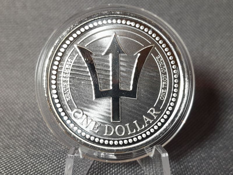 Silbermünze Barbados 2020 1 Dollar Trident Dreizack 1 Oz Unze