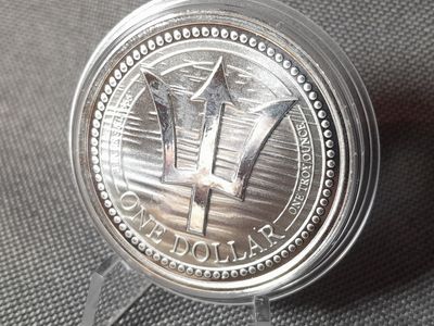Silbermünze Barbados 2022 1 Dollar Trident Dreizack 1 Oz Unze