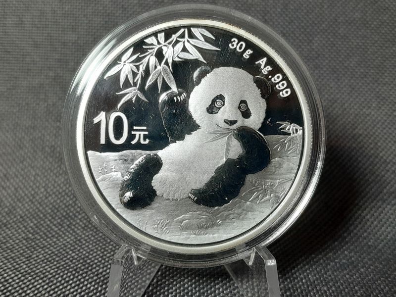 Silbermünze China Panda 2020 10 Yuan Bär 30 g