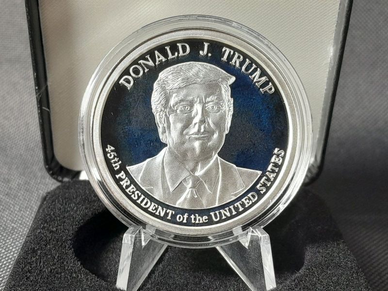 Silbermedaille USA 45. President Donald J. Trump PP Proof 1 Oz Unze