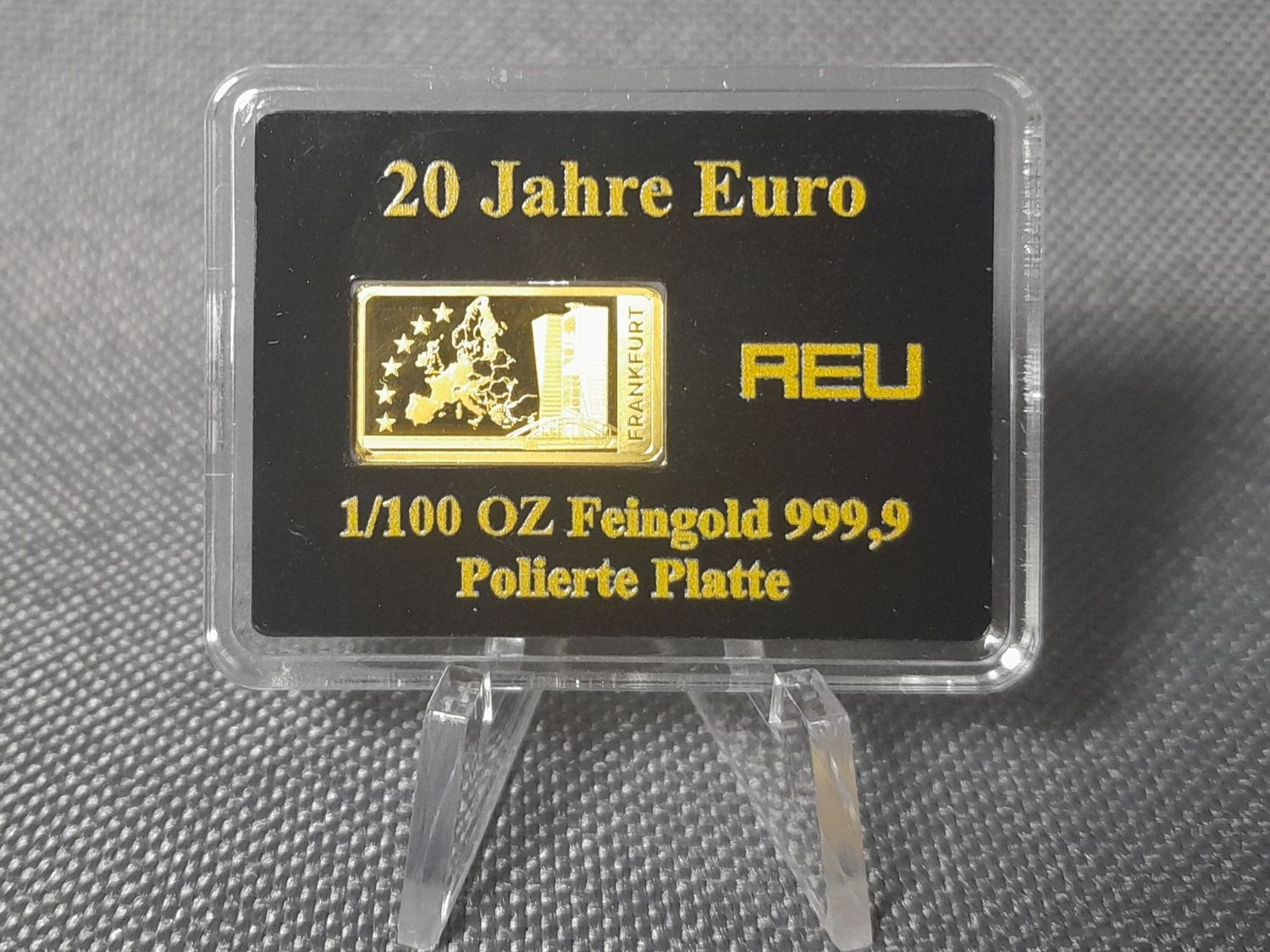 Goldbarren Börse Finanzplätze der Welt Frankfurt PP Proof 1/100 Oz Unze Goldbarren Börse Finanzplätze der Welt Frankfurt PP Proof 1/100 Oz Unze