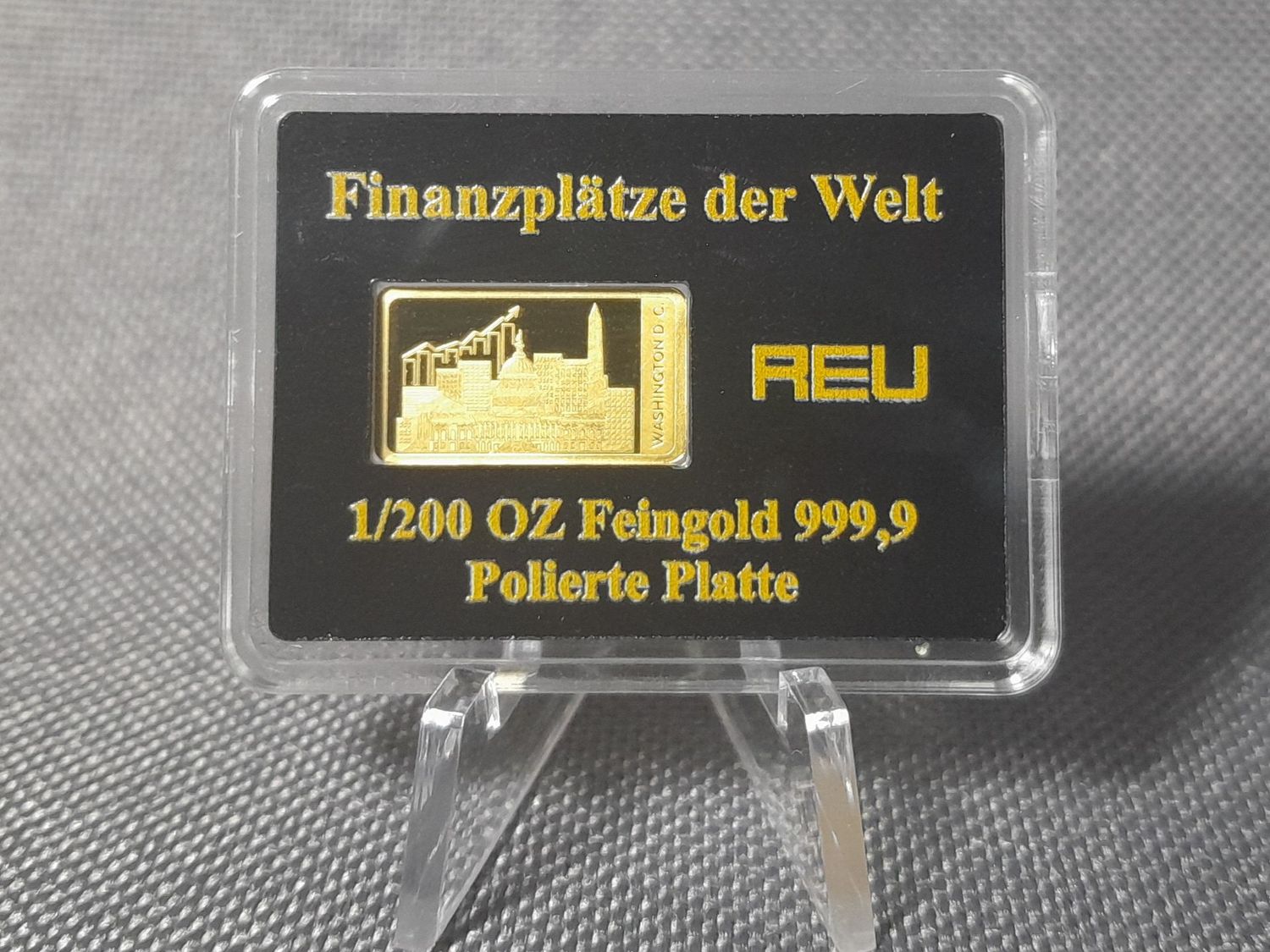 Goldbarren Börse Finanzplätze der Welt Washington D.C. PP Proof 1/200 Oz Unze Goldbarren Börse Finanzplätze der Welt Washington D.C. PP Proof 1/200 Oz Unze