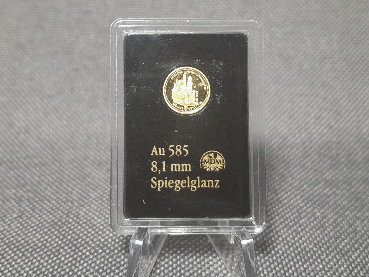 Goldmedaille Deutschland Schloss Neuschwanstein Deutsche Wahrzeichen in Gold 585 > 1/200 Oz Unze