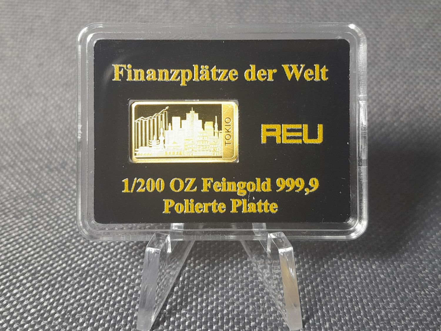 Goldbarren Börse Finanzplätze der Welt Tokio PP Proof 1/200 Oz Unze