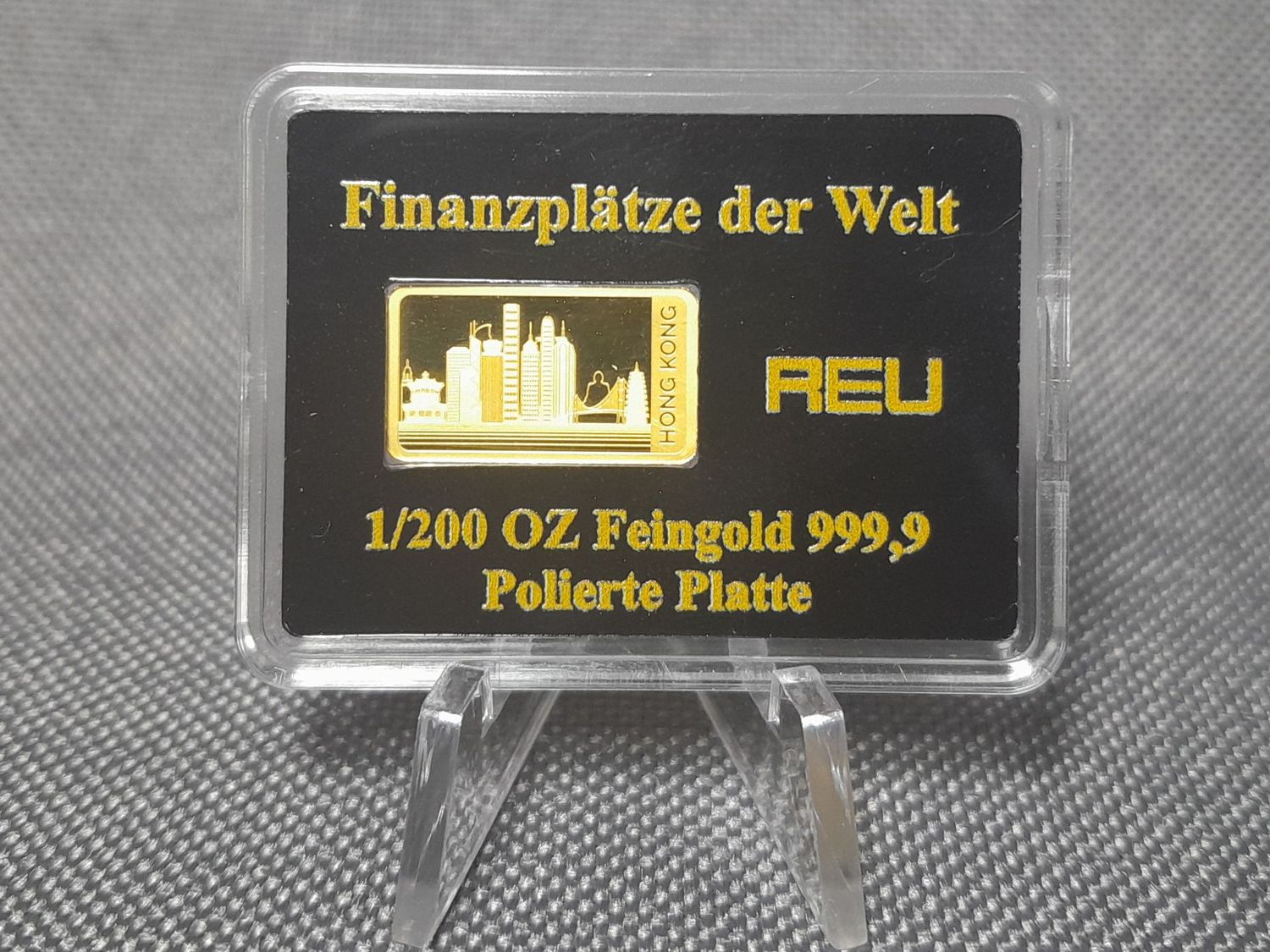 Goldbarren Börse Finanzplätze der Welt Hong Kong PP Proof 1/200 Oz Unze Goldbarren Börse Finanzplätze der Welt Hong Kong PP Proof 1/200 Oz Unze