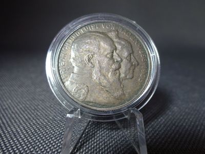Silbermünze Deutsches Kaiserreich 1906 G 2 Mark Friedrich I. & Luise Baden Dunkle Patina