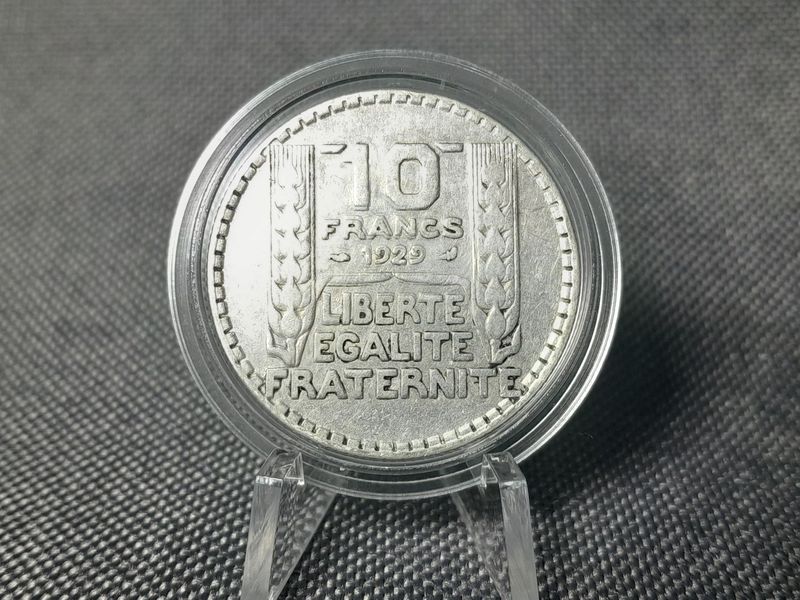 Silbermünze Frankreich 1929 10 Francs Franken
