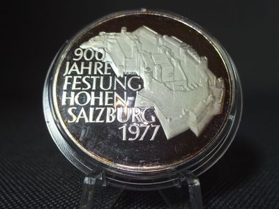 Silbermünze Österreich 1977 100 Schilling 900 Jahre Festung Hohensalzburg PP Proof Silbermünze Österreich 1977 100 Schilling 900 Jahre Festung Hohensalzburg PP Proof
