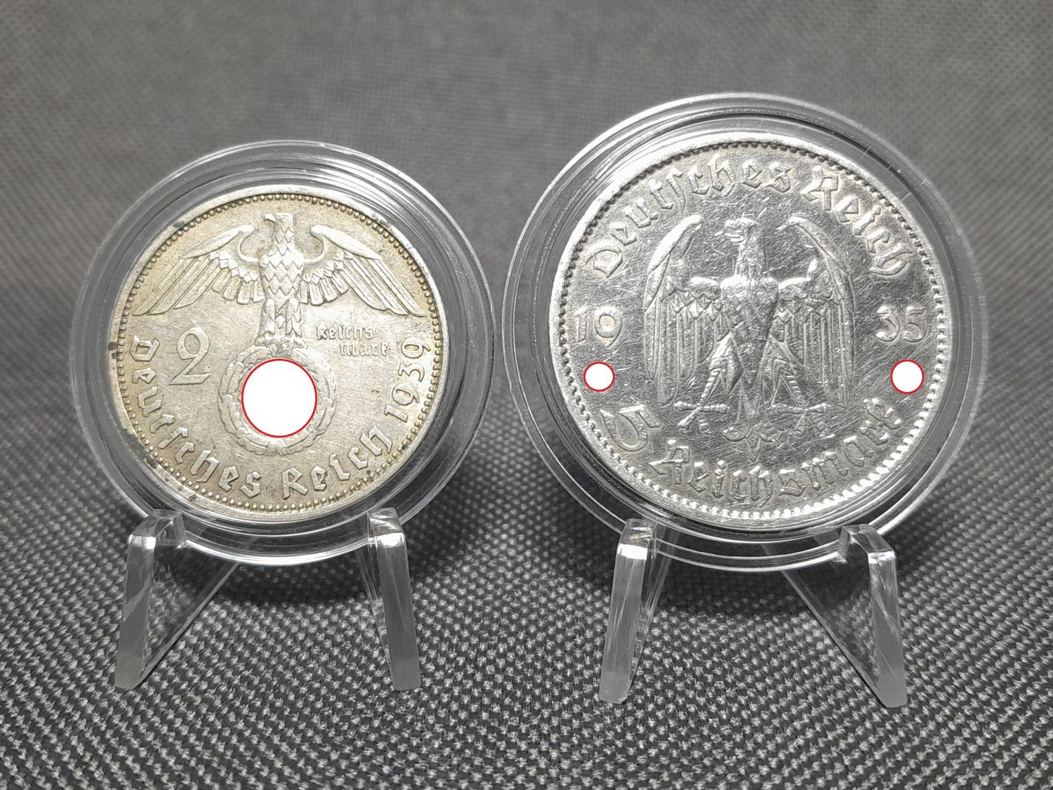 Silbermünzen Set Drittes Reich 1935 1939 A 2 5 Reichsmark Hindenburg Garnisonkirche