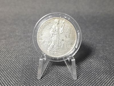 Silbermünze Rumänien 1914 1 Leu König Karl Carol I. Königreich 3. Silbermünze Rumänien 1914 1 Leu König Karl Carol I. Königreich 3.