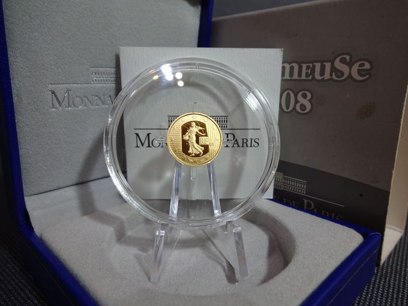 Goldmünze Frankreich 2008 5 Euro Jubiläum Republik PP Proof 1/25 Oz Unze