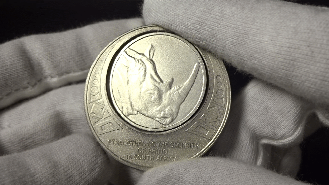 Silbermedaille Südafrika 2011 Black Rhino Nashorn Krugerrand Premium Deluxe Set Selten