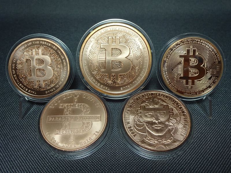 Kupfermedaillen-Set USA Bitcoin No Value Stacking Is Future Silver Shield 4x 1 & 2 Oz Unze