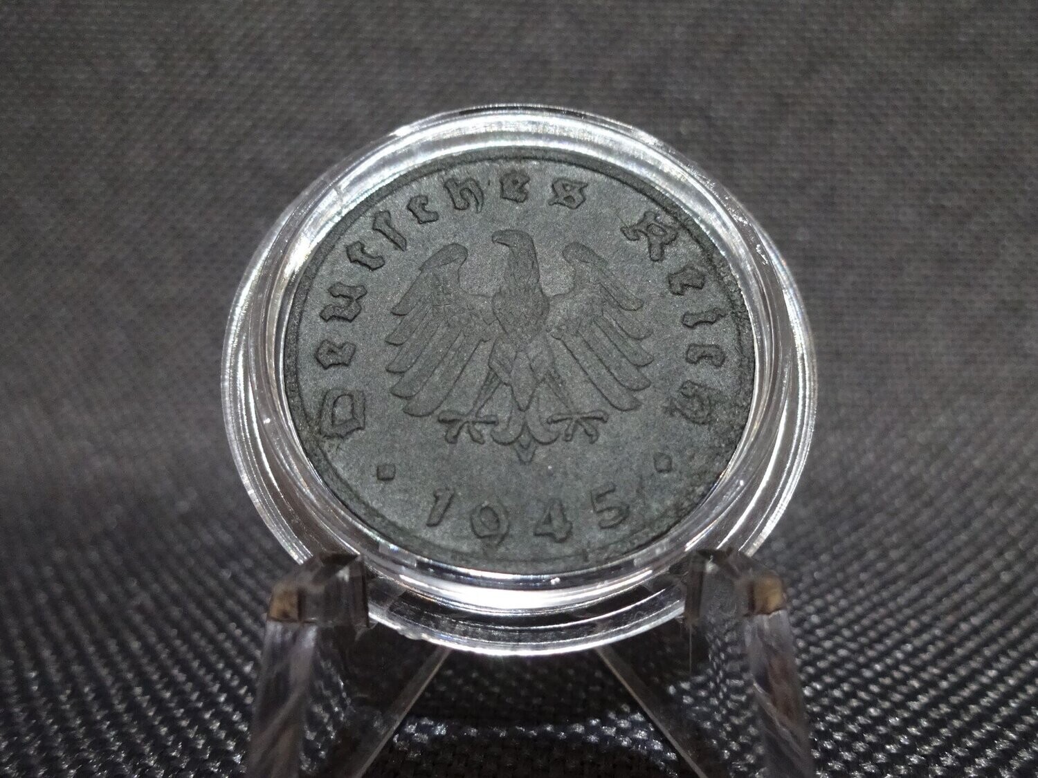 Münze Drittes Reich 1945 F 10 Reichspfennig Alliierte Besatzung Besetzung Stuttgart (1.) Münze Drittes Reich 1945 F 10 Reichspfennig Alliierte Besatzung Besetzung Stuttgart (1.)