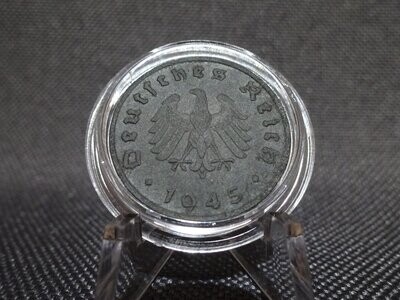 Münze Drittes Reich 1945 F 10 Reichspfennig Alliierte Besatzung Besetzung Stuttgart (1.) Münze Drittes Reich 1945 F 10 Reichspfennig Alliierte Besatzung Besetzung Stuttgart (1.)