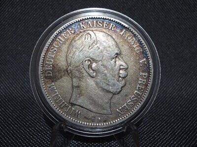 Silbermünze Deutsches Kaiserreich 1876 A 5 Mark Wilhelm I. Preußen Patina Silbermünze Deutsches Kaiserreich 1876 A 5 Mark Wilhelm I. Preußen Patina