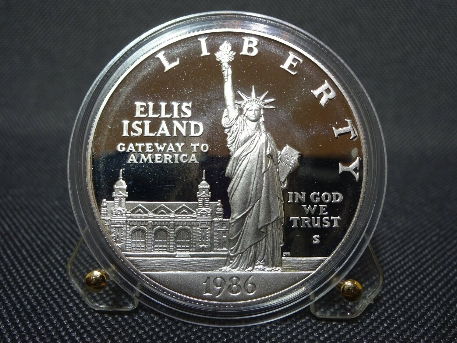 Silbermünze USA Ellis Island 1986 1 Dollar Liberty Freiheitsstatue PP Proof Silbermünze USA Ellis Island 1986 1 Dollar Liberty Freiheitsstatue PP Proof