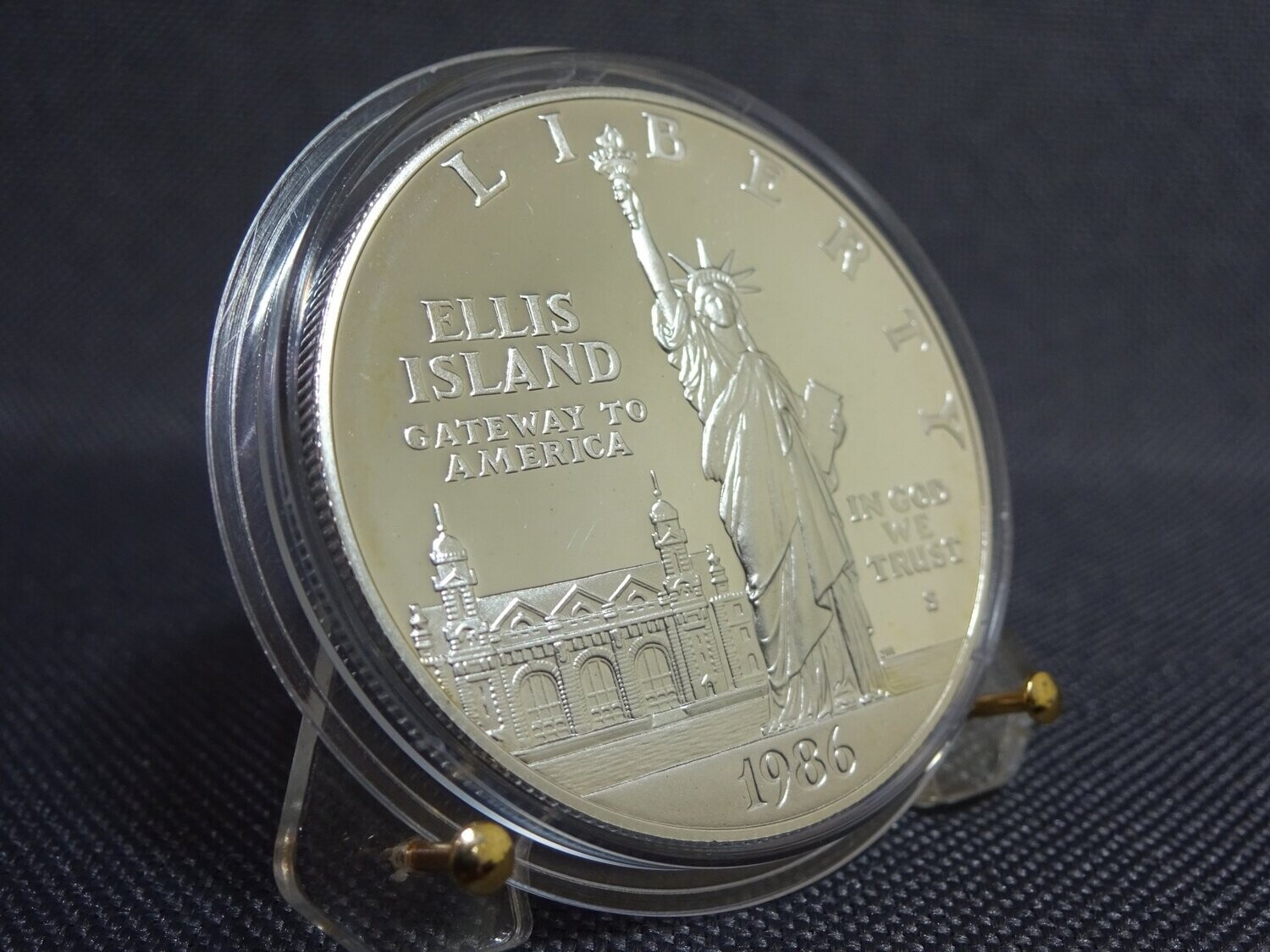 Silbermünze USA Ellis Island 1986 1 Dollar Liberty Freiheitsstatue PP Proof Silbermünze USA Ellis Island 1986 1 Dollar Liberty Freiheitsstatue PP Proof