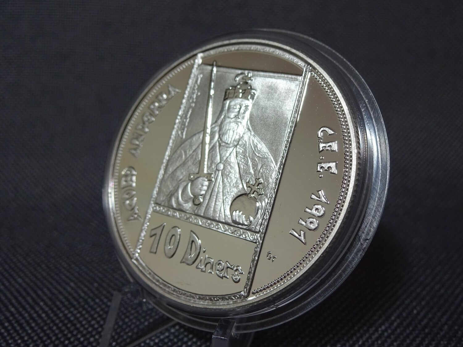 Silbermünze Andorra 1992 Karl der Große 10 Diners PP Proof Silbermünze Andorra 1992 Karl der Große 10 Diners PP Proof