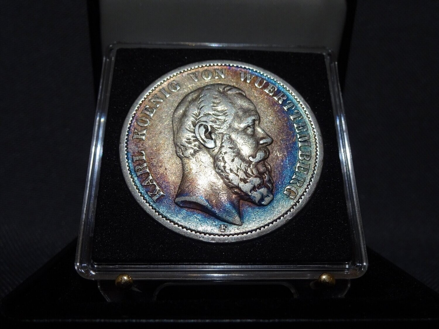 Silbermünze Deutsches Kaiserreich 5 Mark 1876 F König Karl Württemberg Silbermünze Deutsches Kaiserreich 5 Mark 1876 F König Karl Württemberg