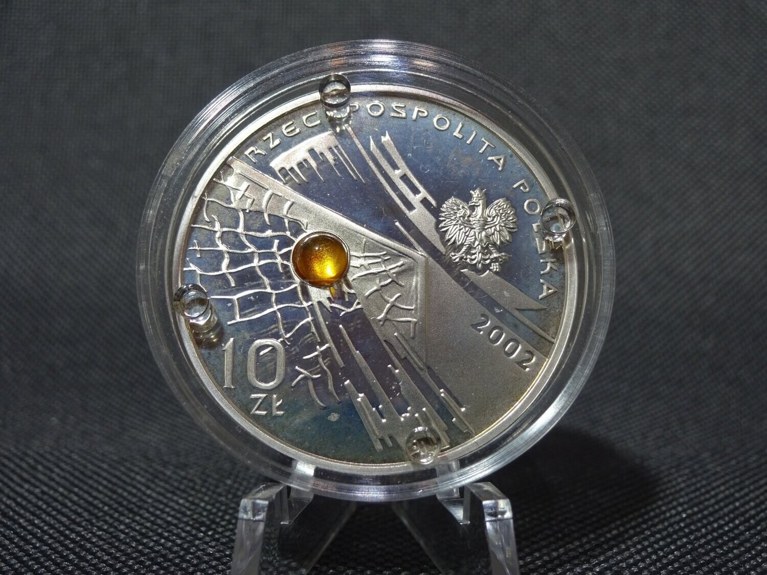 Silbermünze Polen 2002 10 Zlotych Fussball WM Bernstein PP Proof Silbermünze Polen 2002 10 Zlotych Fussball WM Bernstein PP Proof