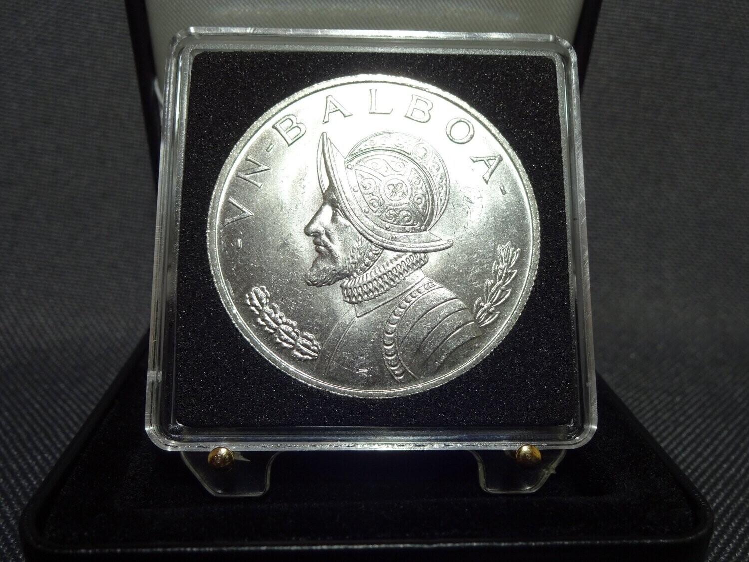 Silbermünze Panama 1966 1 Balboa Vasco Núñez Erhaltung!