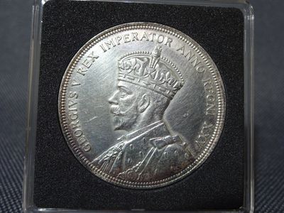 Silbermünze Kanada 1935 1 Dollar Kanu Indianer King George V. Silbermünze Kanada 1935 1 Dollar Kanu Indianer King George V.