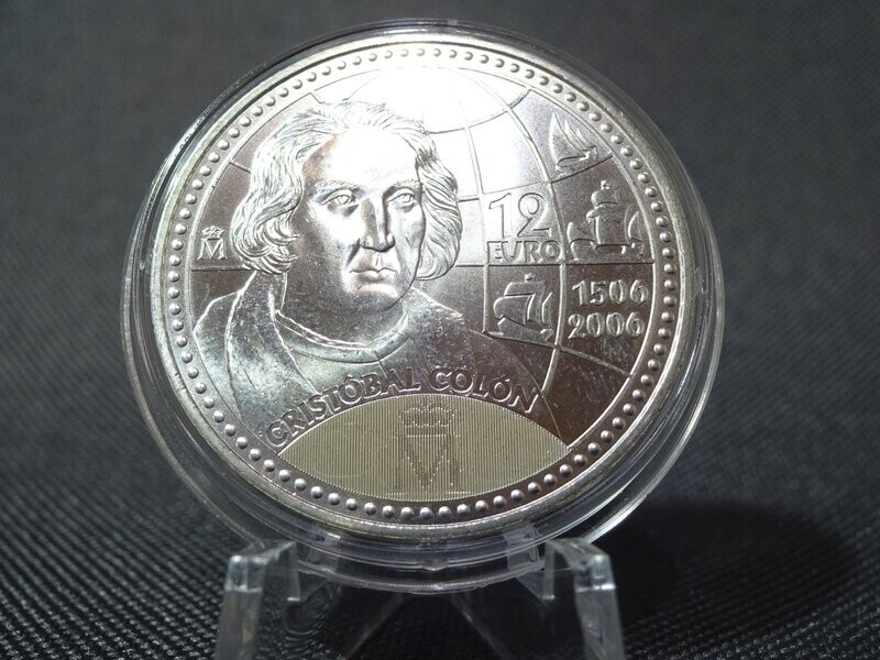 Silbermünze Spanien 2006 12 Euro Christoph Kolumbus Todestag