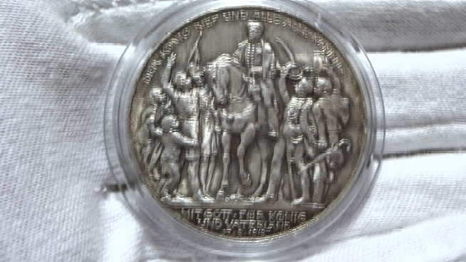 Silbermünze Deutsches Kaiserreich 1913 3 Mark Befreiungskriege Preussen Patina