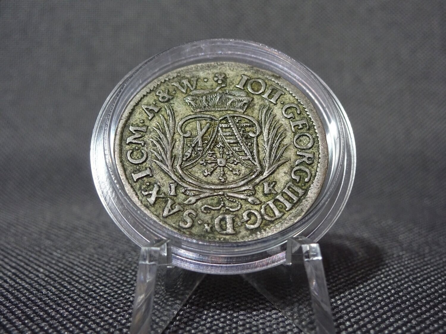Silbermünze 1691 IK 1/12 Taler Altdeutschland Johann Georg III. Kurfürstentum Sachsen