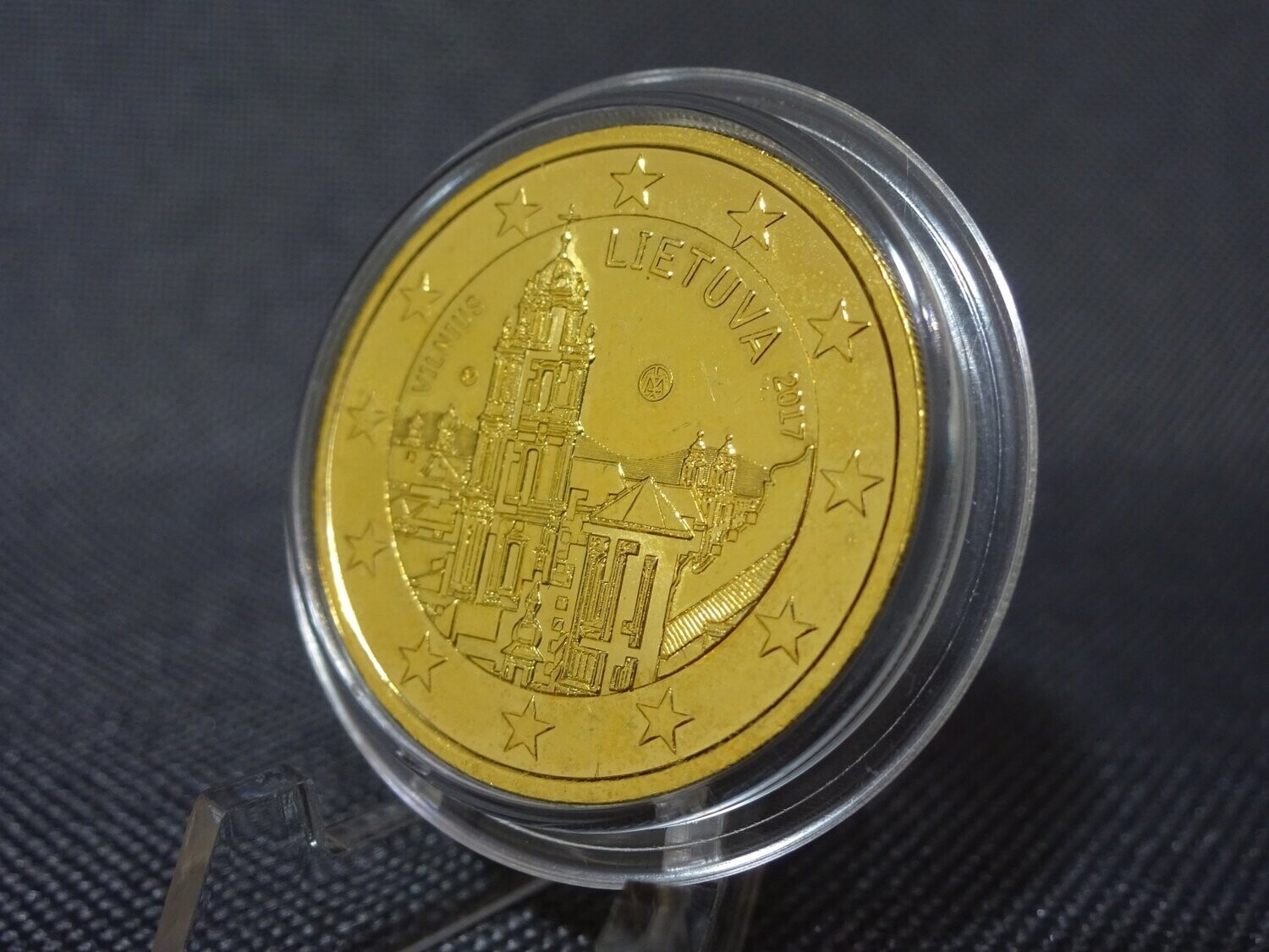 Münze Litauen 2017 2 Euro Vilnius Vergoldet Münze Litauen 2017 2 Euro Vilnius Vergoldet