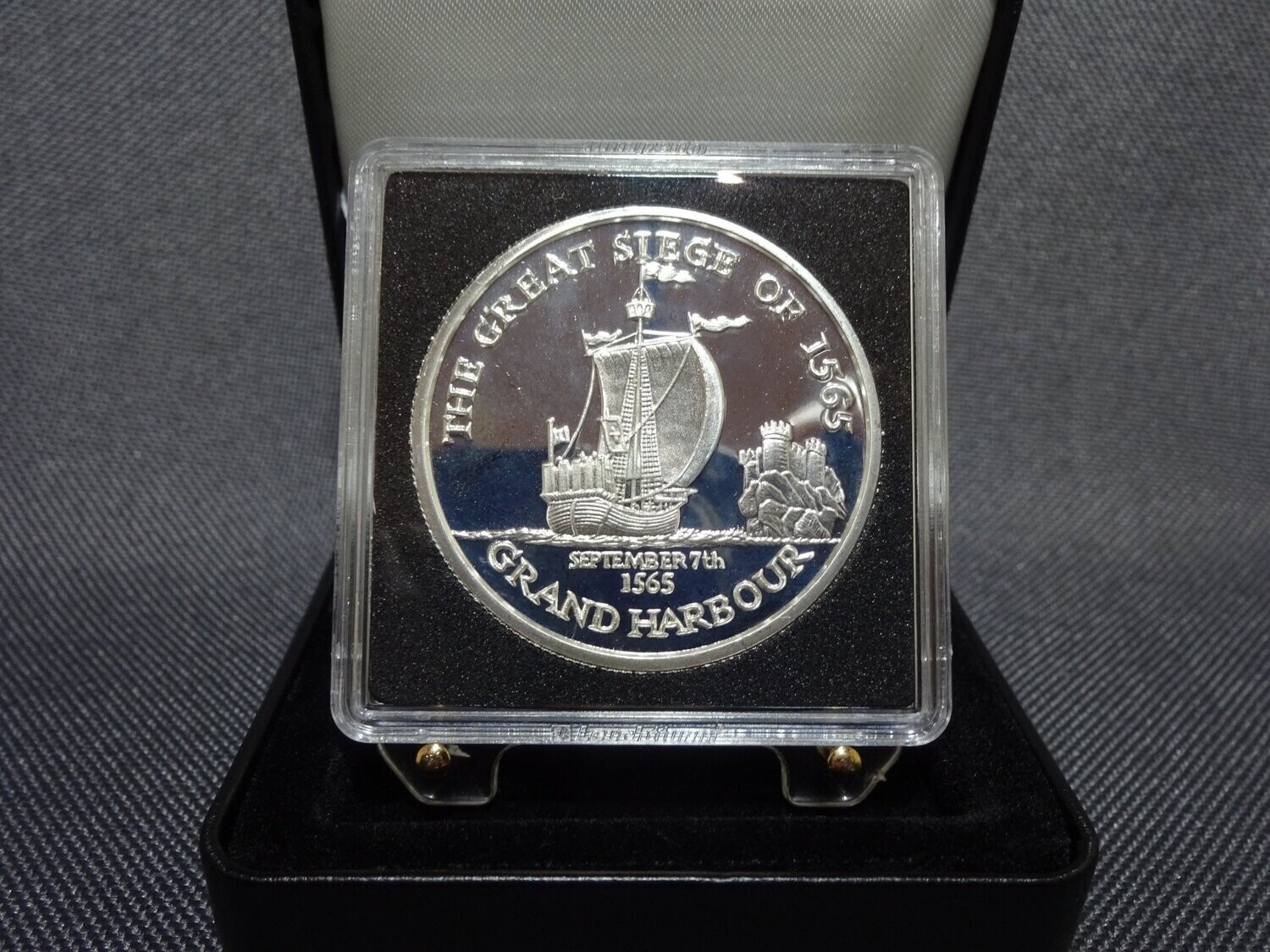 Silbermünze Malteser Orden 2000 500 Lira Grand Harbour PP Proof > 1 Oz Unze