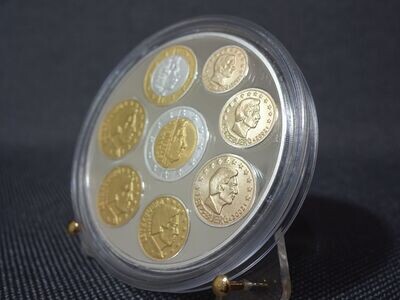 Silbermedaille Luxemburg 2002 PP Proof Kursmünzensatz Euro KMS 1 Oz Unze