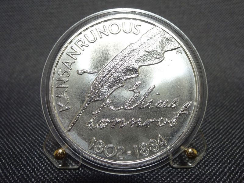 Silbermünze Finnland 2002 10 Euro Elias Lönnrot Suomi Silbermünze Finnland 2002 10 Euro Elias Lönnrot Suomi