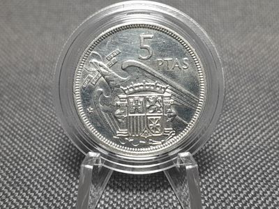 Münze Spanien 1957 5 Pesetas 1974 Stern ? 74 Peseten Franco Selten Erhaltung (1)