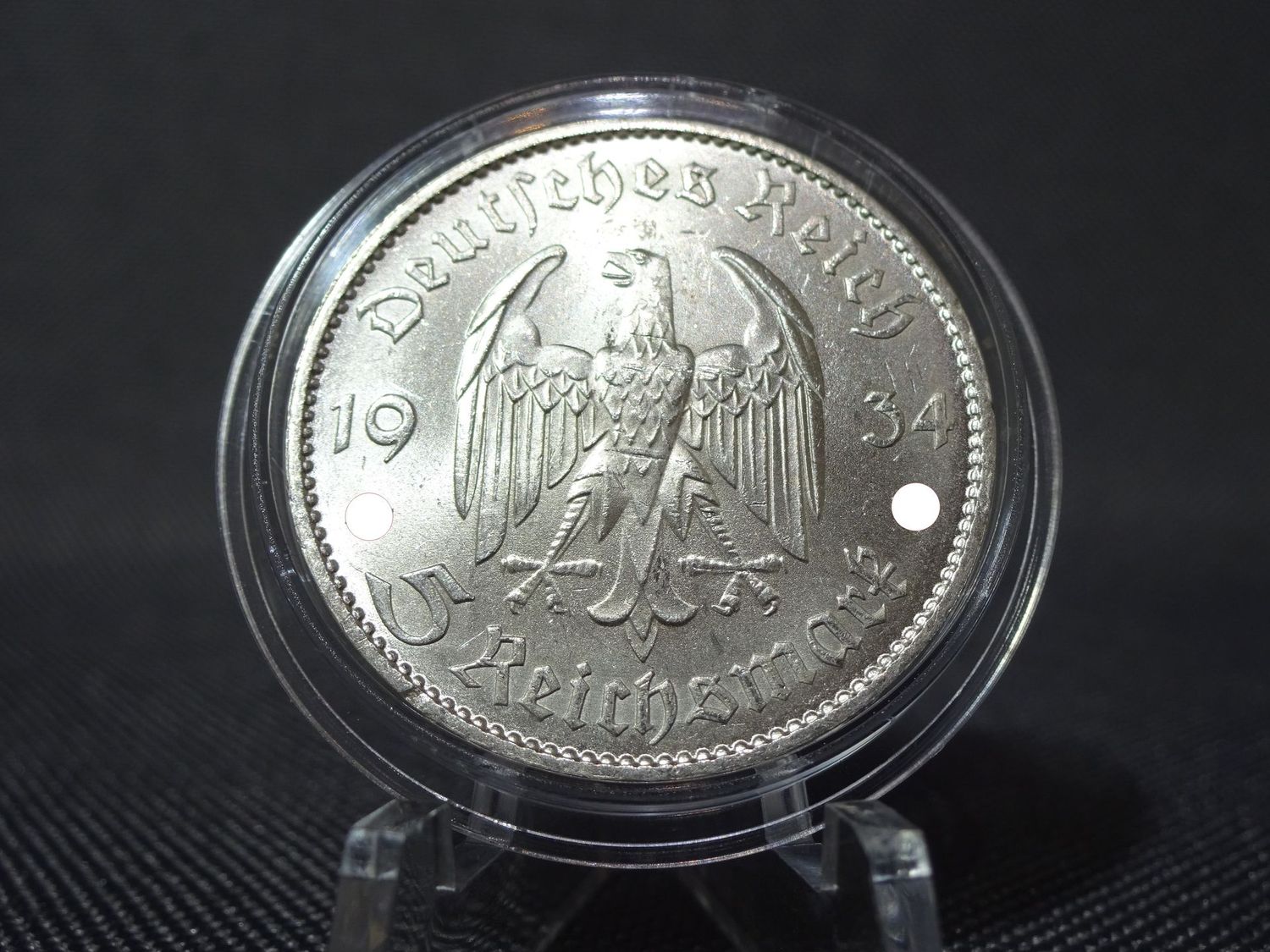 Silbermünze Drittes Reich 1934 F 5 Reichsmark Garnisonkirche ohne Datum Erhaltung Silbermünze Drittes Reich 1934 F 5 Reichsmark Garnisonkirche ohne Datum Erhaltung